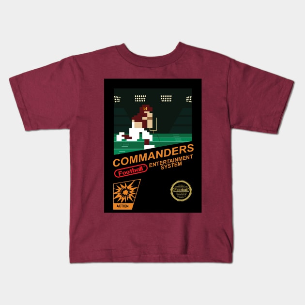 Commanders Football Team - NES Football 8-bit Design Kids T-Shirt by mymainmandeebo